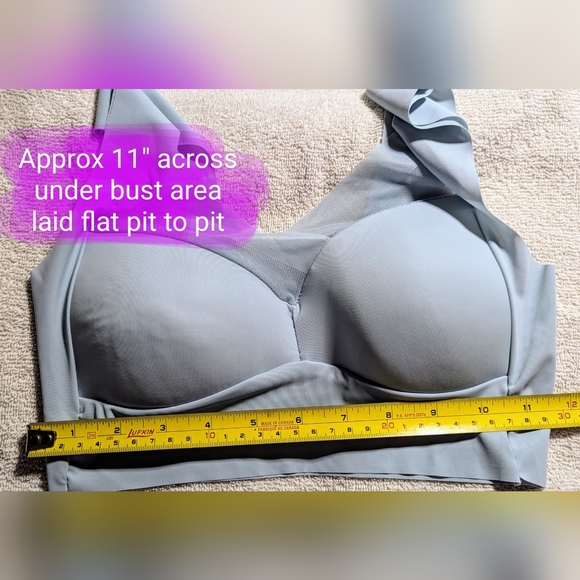 Size Small BNWT, light blue pullover, wide strap style bra - Picture 4 of 11